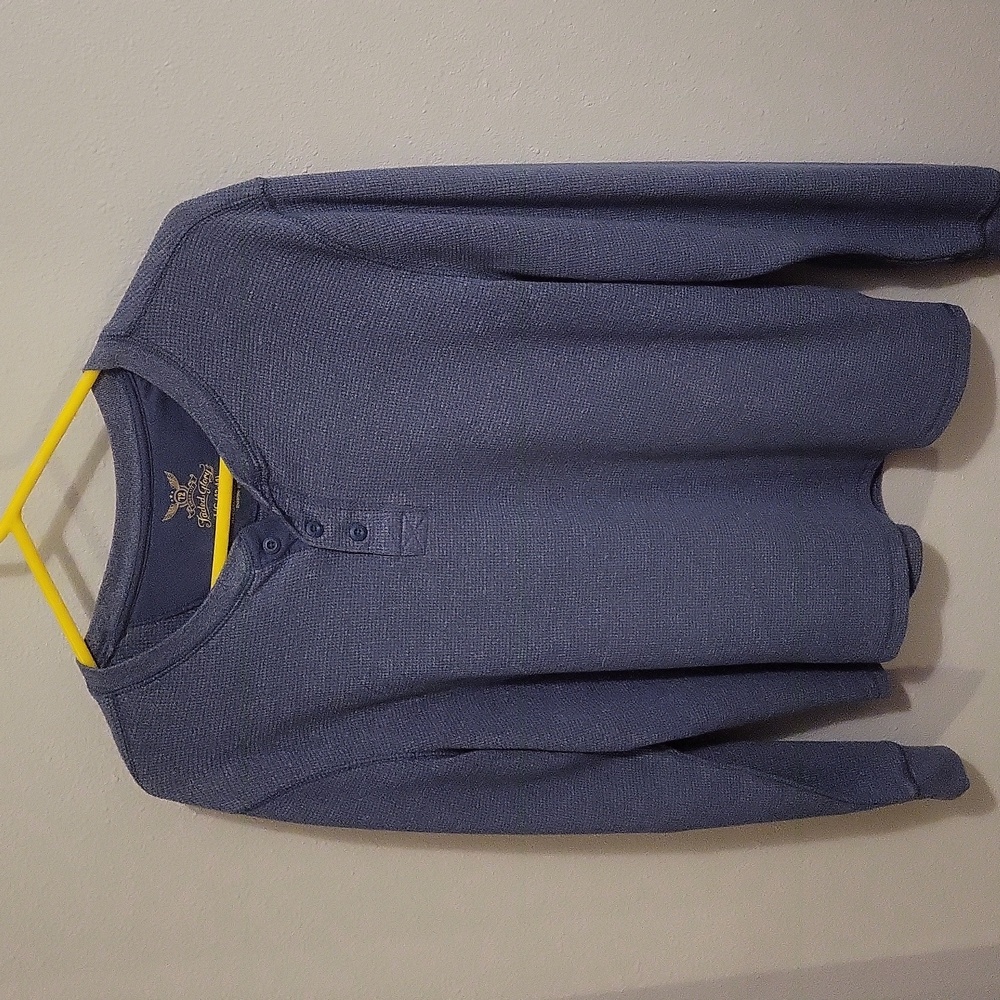 Men's Large Faded Glory Waffle Knit Henley